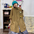 Gallery viewerに画像を読み込む, 【PMFIVEEシリーズ】★シャツ★ 2color 刺繍 トップス 男女兼用 メンズ M L XL レトロ 個性的 ブラウン ブラック
