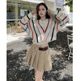 Load image into Gallery viewer, [Koikoro Series] ★Sweater★ Knit tops Colorful striped pattern Cute Easy to match Autumn clothes Sweet Fashion
