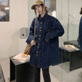 Gallery viewerに画像を読み込む, 【KEKEシリーズ】★シャツ★ 2color トップス デニムシャツ おしゃれ 春服 合わせやすい M L ブルー 青い
