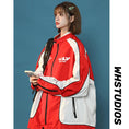 Load image into Gallery viewer, [HUINIU series]★Jacket★ 2color outerwear unisex men's color scheme red black ML XL 2XL
