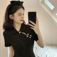 Load image into Gallery viewer, [TAOSHANG series] ★China style dress★ Large size black black date commuting slimming everyday wear
