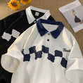 Load image into Gallery viewer, [OULUDE Series]★POLO Shirt★ Tops 3color Plaid Pattern Unisex Men's ML XL 2XL White Black Coffee Color
