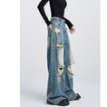 Load image into Gallery viewer, [EDX Series]★Denim Pants★ 2color Bottoms Unisex Men's Black Blue Distressed Easy to Match
