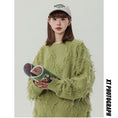 Load image into Gallery viewer, [Fujiiman Series]★Sweater★ 3color Tops Unisex Men's Fringe Black Green White
