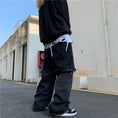 Load image into Gallery viewer, [MGJM Series]★Denim Pants★ Pants Bottoms Slimming Unisex Men's Fashion Black Black
