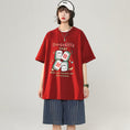 Gallery viewerに画像を読み込む, 【LIEQUシリーズ】★トップス★ Tシャツ 4color 男女兼用 メンズ 大きいサイズ 赤 青 白 可愛い 夏服
