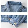 Load image into Gallery viewer, [Mikiko Series]★Denim Outer★ Jacket Coat Fashion Loose Easy to Match SML XL Blue Blue
