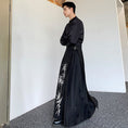 Load image into Gallery viewer, [Illustrated series]★China style skirt★Bottoms Unisex Men's Bamboo Bamboo pattern Black Black Retro
