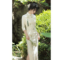 Load image into Gallery viewer, [Milading Series] ★Cheongsam dress★ Chinese style dress lace 3/4 sleeve slit elegant cute white white
