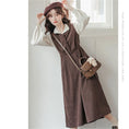 Load image into Gallery viewer, [Status series]★Setup★ 2color shirt + sleeveless dress Retro brown black
