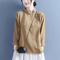 Load image into Gallery viewer, [Qing Series] ★Chinese-style shirt★ 4 colors Tops Retro Light brown White Black Red
