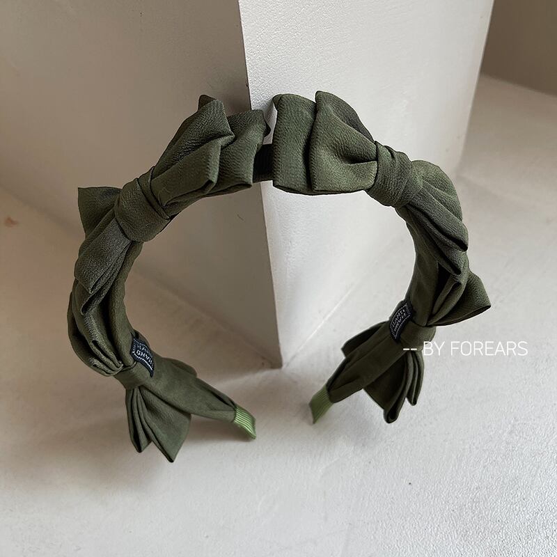 [FOREARS Series] ★Headband★ 3color Hair Ornament Ladies Accessories Ribbon Black Brown Green