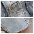 Load image into Gallery viewer, [Yuyubei Ura Series] ★Chinese style dress★ Switching lace blue blue cute date improving temperament
