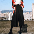 Load image into Gallery viewer, [Kokaisha---Kaikage Series]★China style pants★Bottoms Gaucho pants Plain slimming ML XL Black Black
