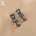 Load image into Gallery viewer, [HUAJI Series] ★Earrings★ Pair Earrings Ladies Accessories Cat Cat Cat Cute Unique Design
