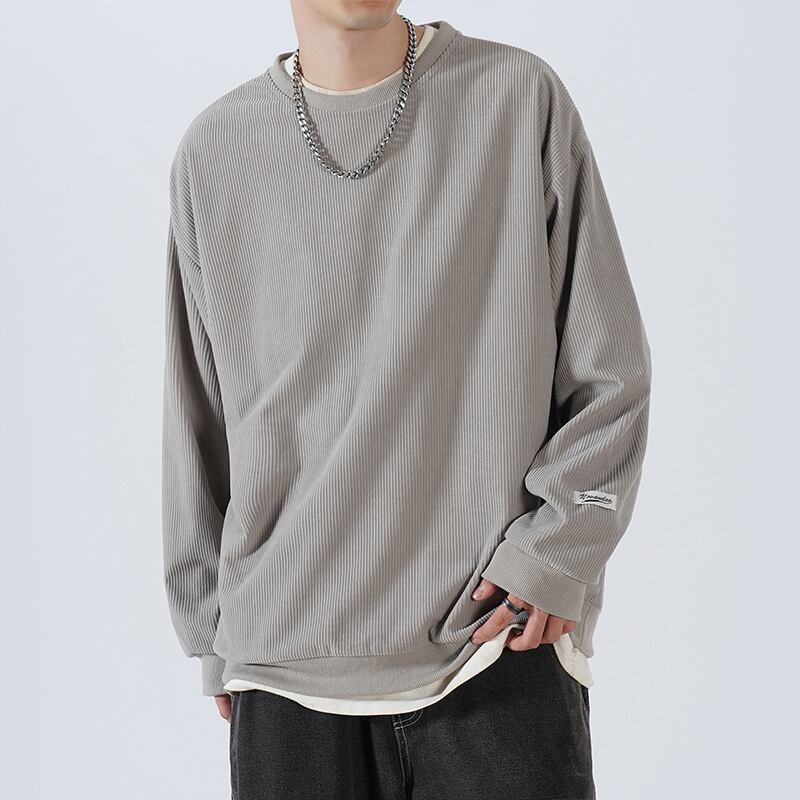 [NOVANDOO Series] ★Tops★ 4color Unisex Men's Corduroy Brown Black Gray Beige