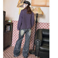 Load image into Gallery viewer, [Kokaisha --- Ming Pai Toy House Series] ★Denim pants★ Fleece lining, thick bottoms, pants, stylish, easy to match
