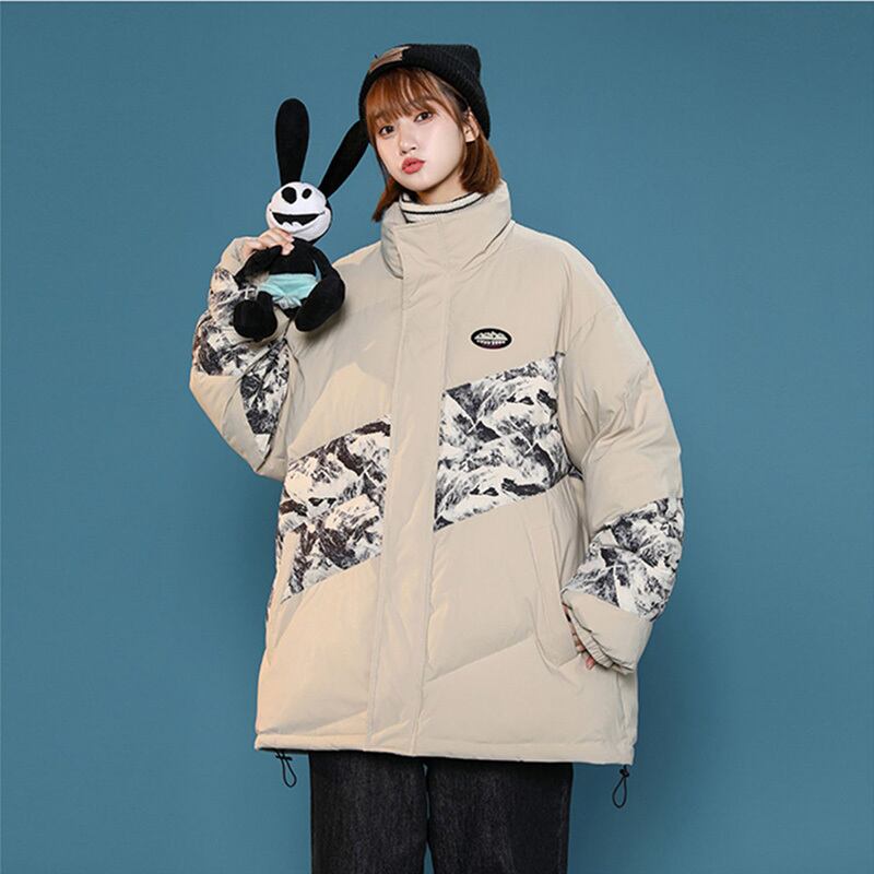 [Ushiomiomi Series] ★Winter Coat★ 4color Cotton Coat Unisex Men's Print Fashion ML XL 2XL