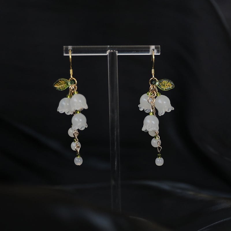 [SUZEE Series] ★Earrings★ Pair of earrings or earrings, women's accessories, lily of the valley, flowers, improves temperament