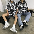 Load image into Gallery viewer, [Miyakoya Series]★China style shirt★ Short sleeve, dragon crest, floral pattern, unisex, ML, summer, cool, couple clothes, everyday wear
