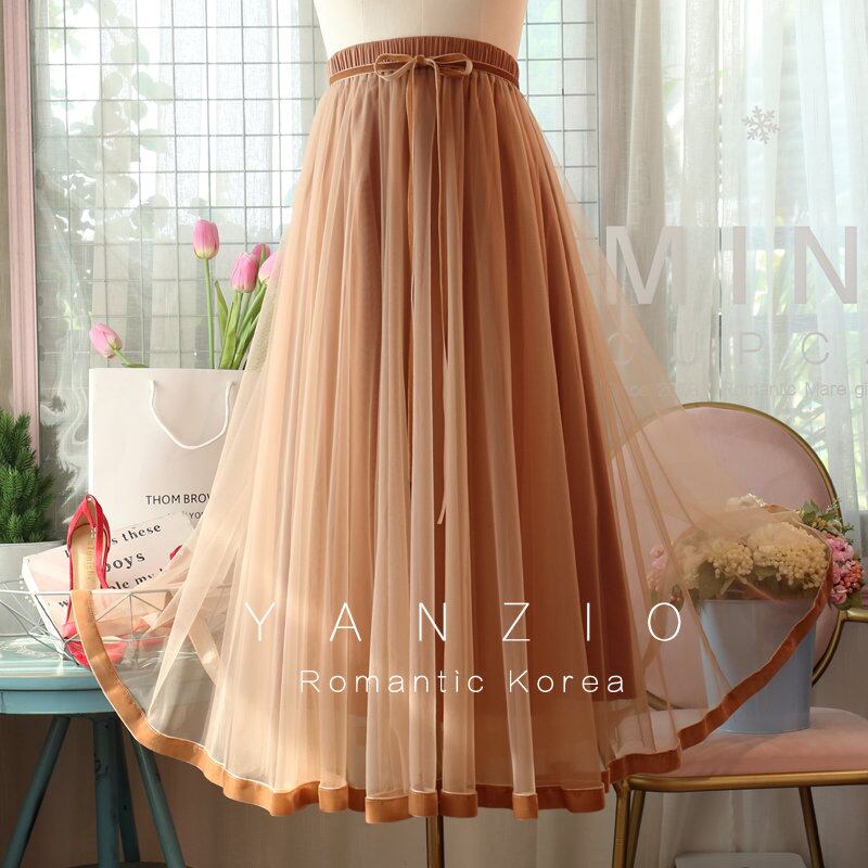 [YANZIO Series]★Love at first sight! ! Skirt★ 3color pleated skirt A-line slimming long length cute