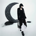 Load image into Gallery viewer, [chicsky---Kurono Series]★Blazer★ Outer PU Black Black Chain Rose SML Original
