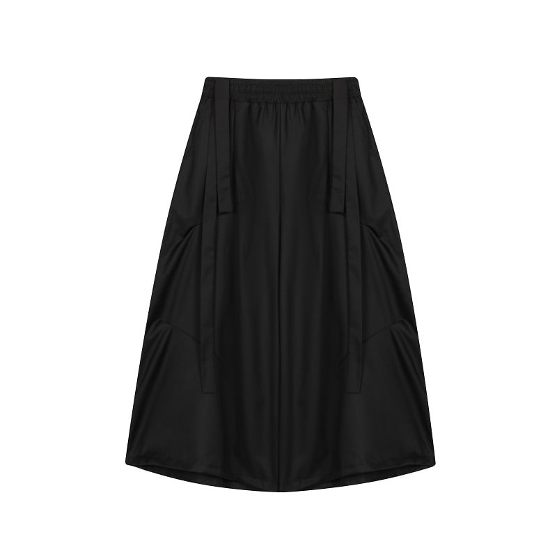 [Illustrated series]★China style trousers★ Gaucho pants Designed Unisex Men's Black Cool