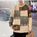 Load image into Gallery viewer, [SENYE Series]★Sweater★ 3color Tops Christmas Unisex Men's Deer Color Scheme Apricot Navy Coffee Color
