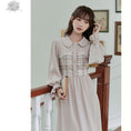 Load image into Gallery viewer, [Tatsuko Chenis Series] ★One Piece★ Women's Autumn Clothes Commuting Date Plaid Pattern Switching Cute S M L XL
