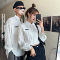 Load image into Gallery viewer, [Clothing SYJ Series] Shirt, Mini Length, Couple Clothes, Cheap, Cute, Long Sleeve, Plain, One Size Fits Most, White
