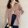 Load image into Gallery viewer, [XIAOXIN series]★Shirt★ 3color tops corduroy beige brown pink simple easy to match
