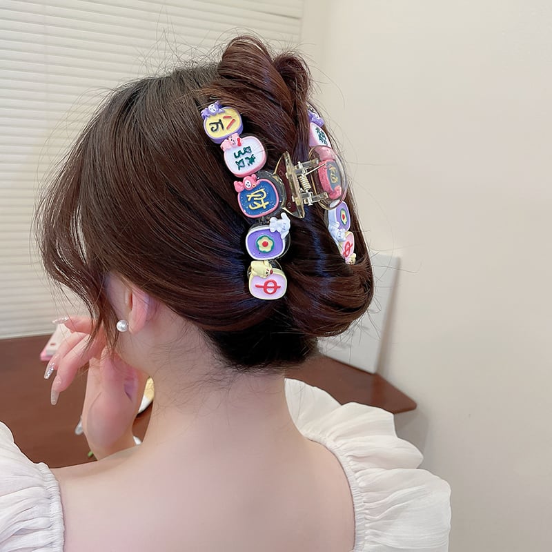 [Drejew Series] ★Hair Ornament★ Hair Clip Ladies Accessory Colored Cute Letter Pattern Date Commuting to School Fashion Trend Stylish