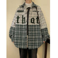 Load image into Gallery viewer, [YOULIN Series] ★Outer★ 3color Unisex Men's Plaid Pattern Coffee Color Green Black
