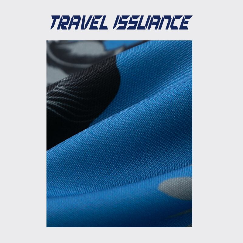 [TRAVEL ISSUANCE Series] ★Short Sleeve Shirt★ Hawaii Aloha Shirt Print Unisex Men's Blue Cool