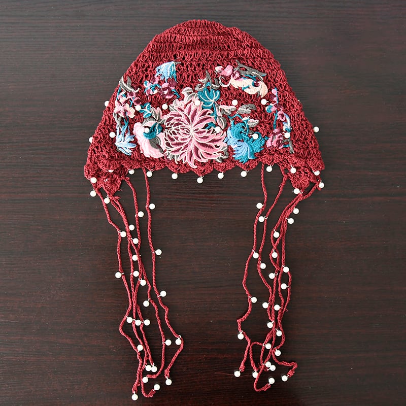 [Fish Series]★Hat★ 4color Hat Knitted Women's Retro Elegant Fringe Unique