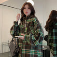 Load image into Gallery viewer, [XIAOXINJIA Series]★Outerwear★ Shirt Jacket Unisex Men's Checkered Pattern Casual Green Green
