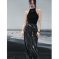 Load image into Gallery viewer, [Daiseiryusu Series] ★China style tops★ Camisole tank top Simple Easy to match with design Black
