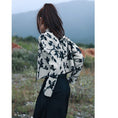 Load image into Gallery viewer, [Big Blue Dragon Series] ★China style outerwear★ Tops, Chinese clothes, ink pattern, mini length, easy to match, slimming print
