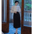 Load image into Gallery viewer, [Only you series]★China style setup, single item order★ Shirt or skirt, improves temperament, beige black
