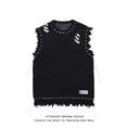 Load image into Gallery viewer, [HTTAOSUP Series] ★Vest★ 2color Tops Knit Unisex Men's Sleeveless Black Gray Fashion
