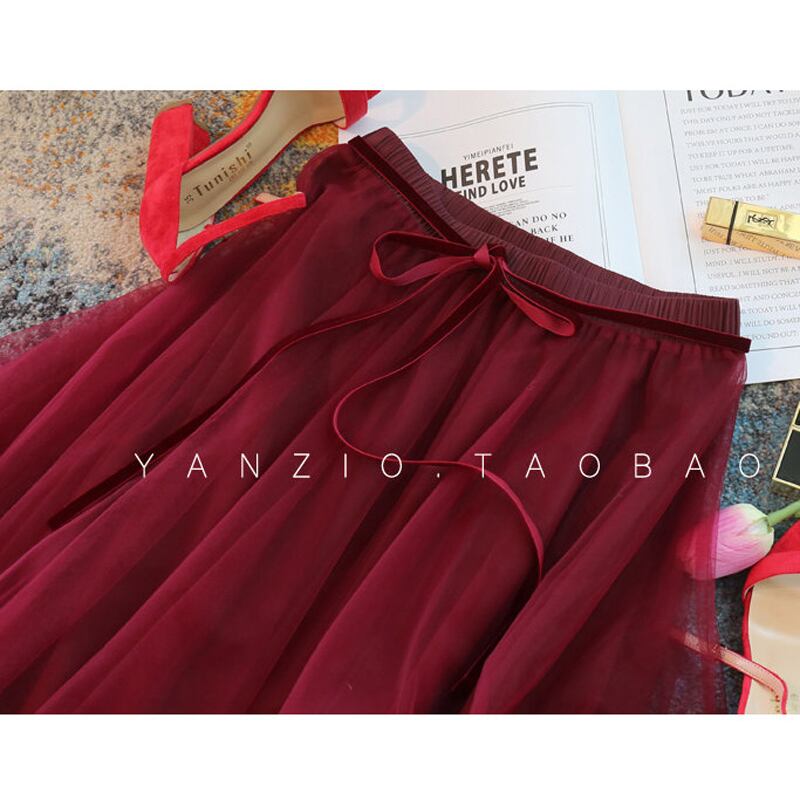 [YANZIO Series]★Love at first sight! ! Skirt★ 3color pleated skirt A-line slimming long length cute