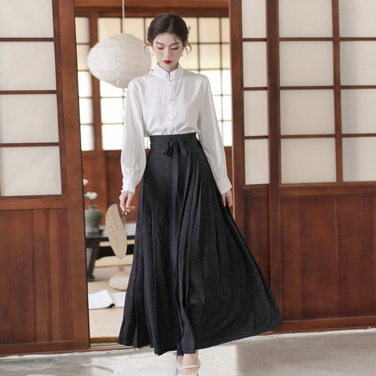 [Az Suna Series] ★Chinese style skirt★ Bottoms Window skirt Chinese elements Chinese clothes Black Black Easy to match