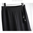 Load image into Gallery viewer, [Aooka Series]★Gaucho Pants★ Chiffon Women's Fashion Slit Easy to Match Black Black
