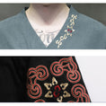 Load image into Gallery viewer, [JUNYI Series]★China style T-shirt★ Tops 3color Unisex Men's Large size Embroidery V neck
