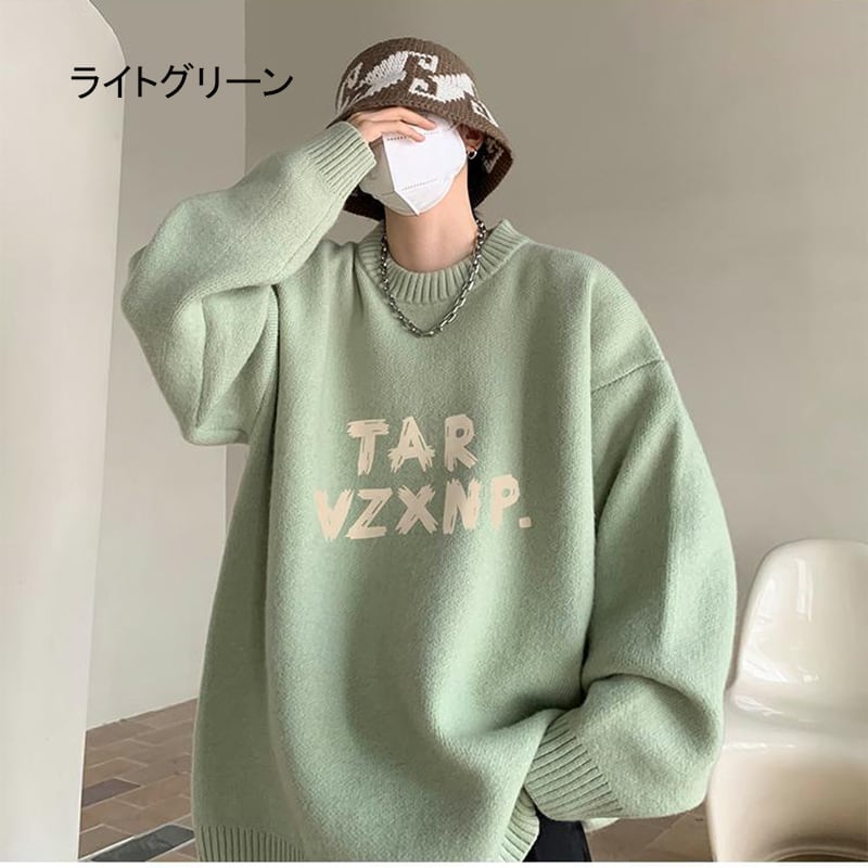 [Tiaota Series]★Sweater★ 9color Knit Tops Unisex Men's Simple Alphabet