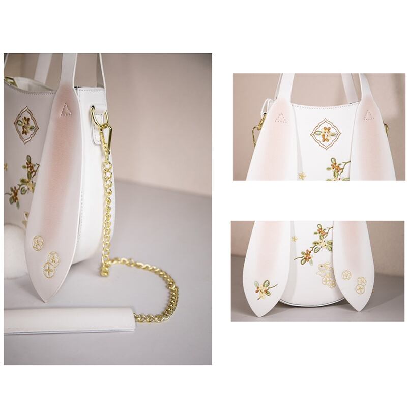 [Kumofagiri Asagi---Mokusai Hana Rabbit Series] ★China style bag★ Shoulder bag Handheld Rabbit Super cute Easy to match