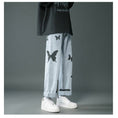 Load image into Gallery viewer, [Snow Qiongsi Series]★Denim Pants★ 2color Bottoms Pants Unisex Men's Butterfly Print Unique Black Blue
