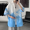 Load image into Gallery viewer, [Emeisa Series]★China Style Shirt★ 3color Tops Unisex Men's Fashion Snowy Mountain Pattern
