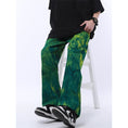 Load image into Gallery viewer, [MGJM Series] ★Casual Pants★ Bottoms Trousers Oil Painting Style Unisex Men's ML XL Elastic Waist Green Green
