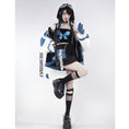 Load image into Gallery viewer, [Momoko Sakura Series] ★Jacket★ Outerwear cute color scheme original white blue black easy to match ladies
